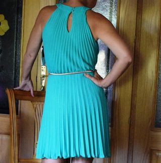 Vestido Turquesa etiquetado comuniones y eventos