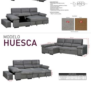 Sofá chaislong cama, 3,00 antimanchas