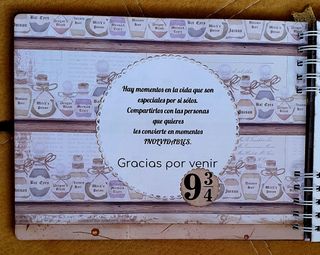 Libro de firmas Harry Potter comunión