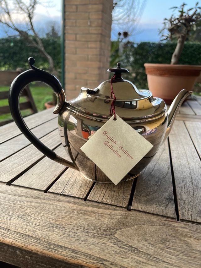 Teiera Sheffield antico inglese