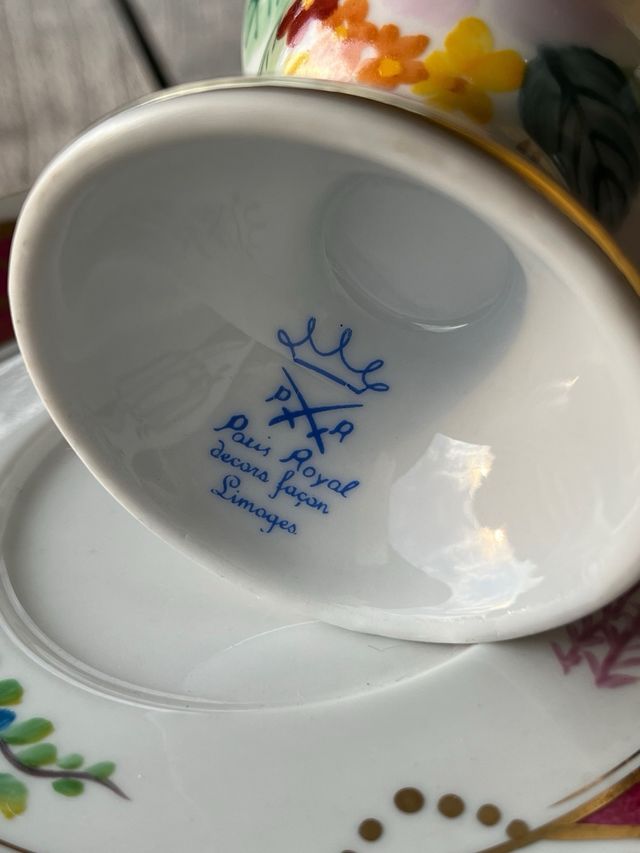 Tazza da te decorata a mano Limoges
