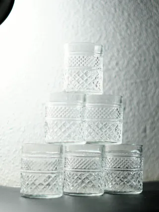 6 VASOS DE VIDRIO PARA ALCOHOL