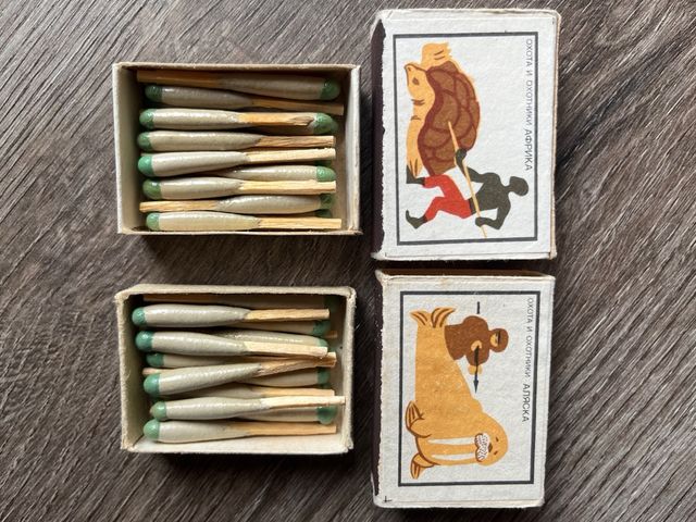 Antiguas cajas de cerillas sovieticas