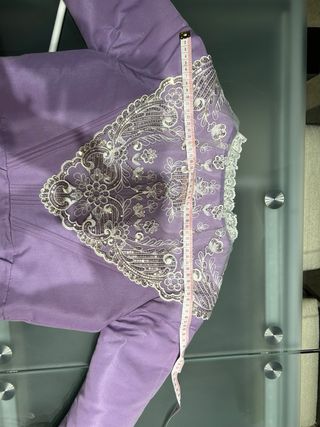 Traje de fallera color malva