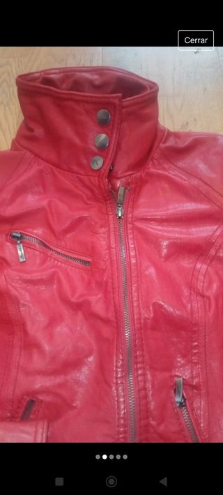 Cazadora cuero Bershka