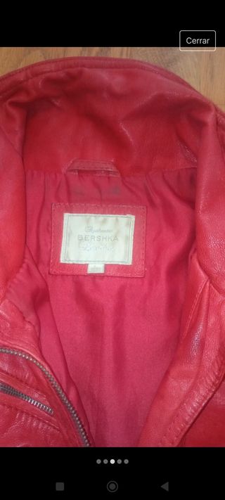 Cazadora cuero Bershka