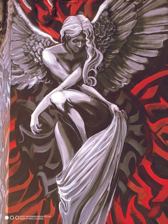 Poster MURAL PINTOR MUROS dibujo a mano en pared