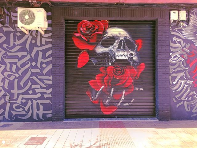 Poster MURAL PINTOR MUROS dibujo a mano en pared