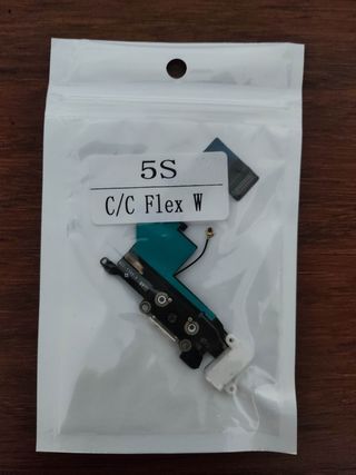 Flex de Carga Iphone 5 s color blanco.