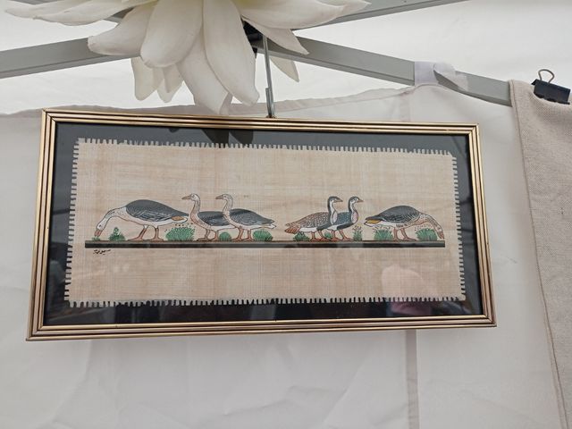 Cuadro de papiro del antiguos egipcios.