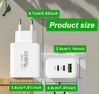 CARICABATTERIA DA MURO 3 PORTE IPHONE IPAD SAMSUNG