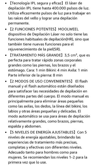 IPL Depiladora Luz Pulsada - 400.000 pulsos de luz
