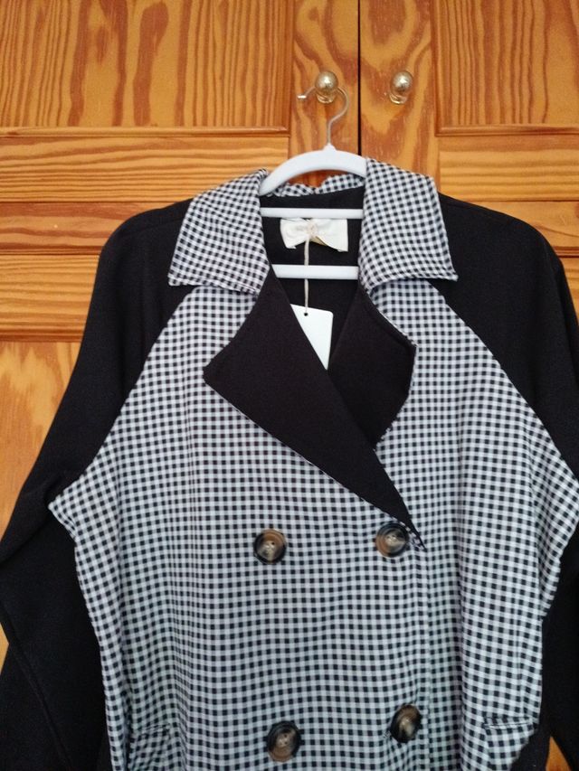 Giacca lunga in gabardina