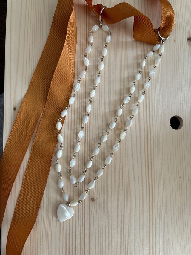 Fallera collar nacar corazon