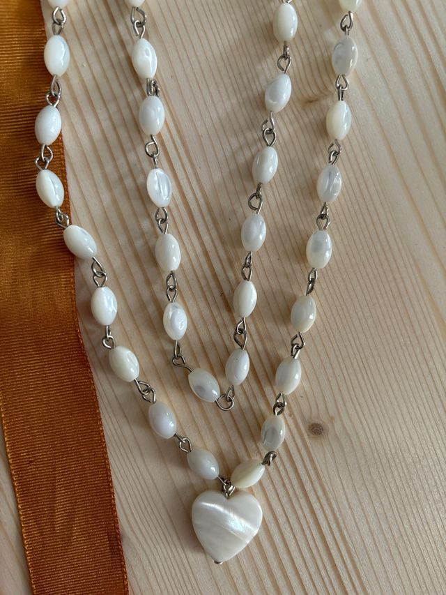 Fallera collar nacar corazon