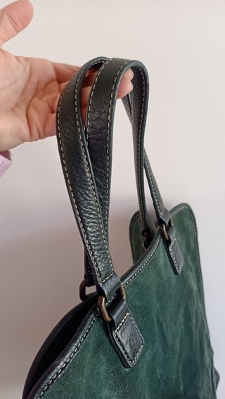 Bolso de ante y piel PG Purificación García
