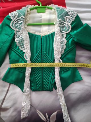 Corpiño fallera verde