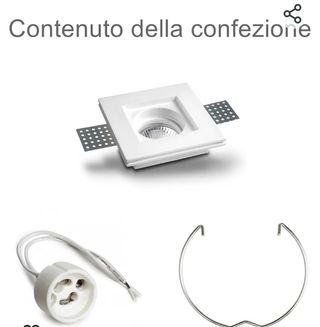 Faretto gesso ceramizzato