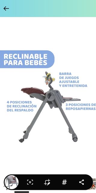 Urge! Trona y hamaca bebé 2 en 1 Chicco