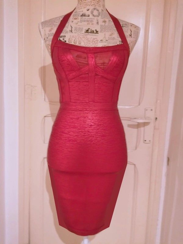 Vestido Bandage escote halter - Talla S-