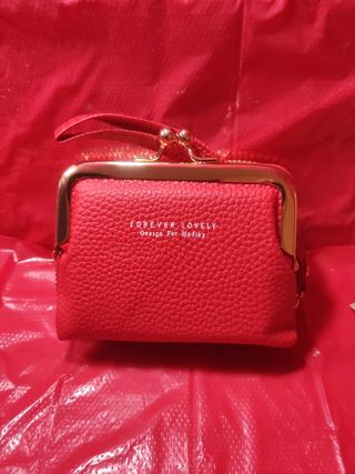 MONEDERO MUGER 2 EN 1 (COLOR ROJO)