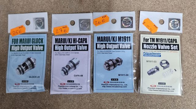 Válvulas alto rendimiento airsoft