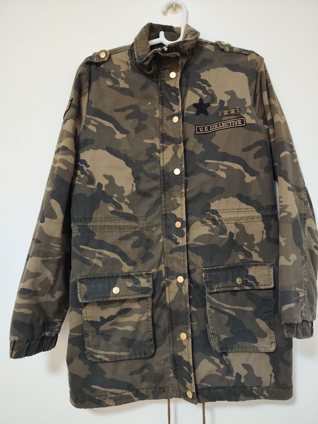 Parkas camuflaje verde T/S Stradivarius