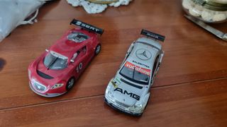 Coches Scalextric Seat y Mercedes