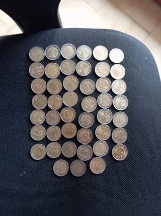 lotto collezione monete da 2 euro anche rare 45 PZ