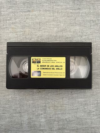 Película VHS El Señor de los anillos