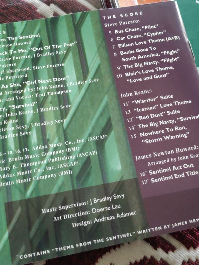 Soundtrack Score  THE SENTINEL