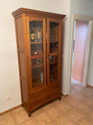 Mueble vitrina Madera Maciza