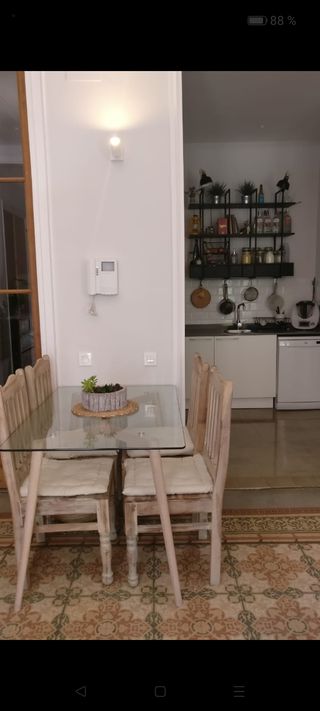 Mesa de comedor madera y cristal Maisons du Monde