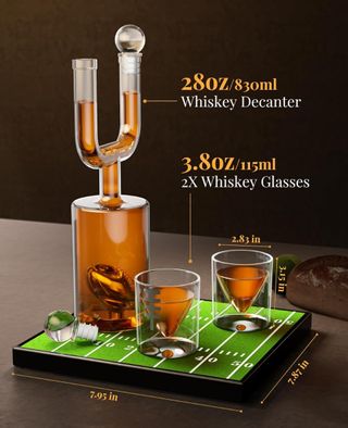 Kollea - Juego de decantador de whisky con vasos d