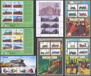 85 series SELLOS sobre FERROCARRIL, varios países