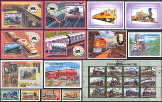 85 series SELLOS sobre FERROCARRIL, varios países