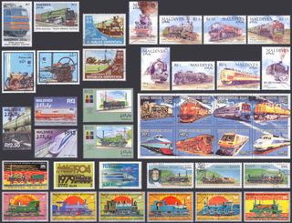 85 series SELLOS sobre FERROCARRIL, varios países