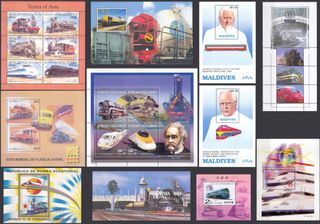 85 series SELLOS sobre FERROCARRIL, varios países