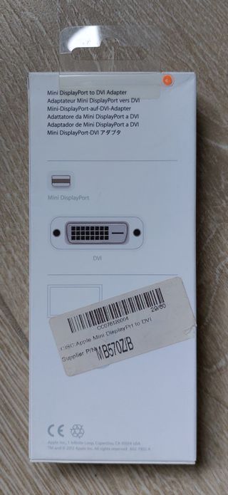 Apple Adaptador Mini DisplayPort a DVI - MB570Z/B