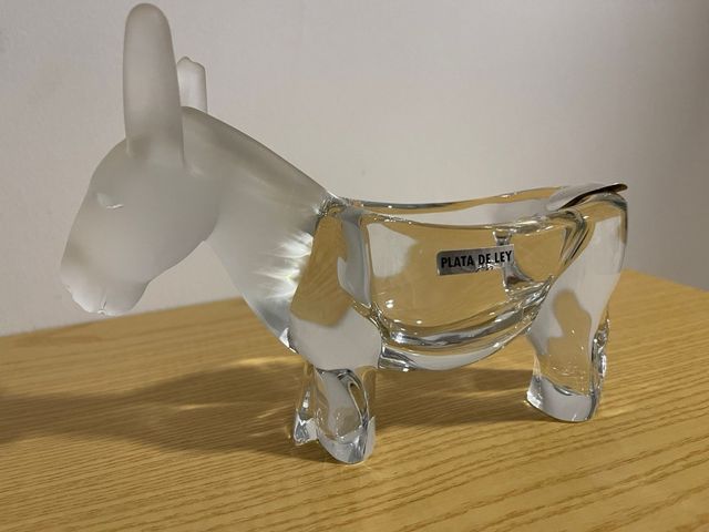 Cenicero en cristal y plata