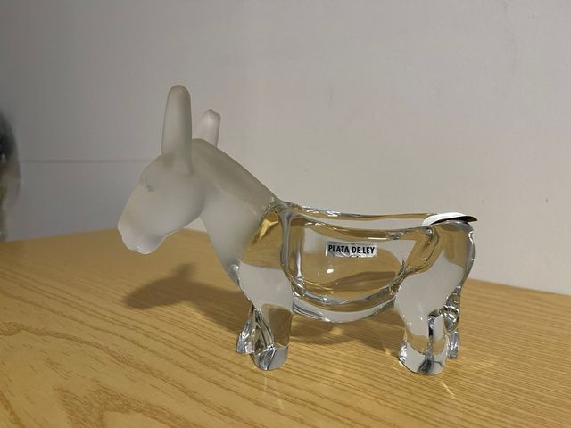 Cenicero en cristal y plata