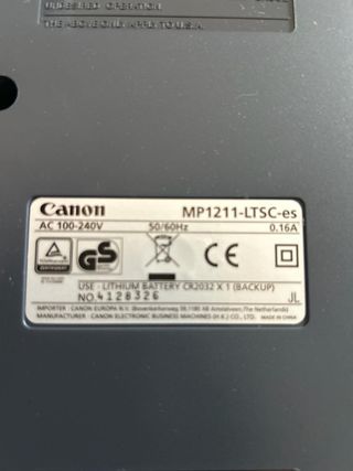 CALCULADORA IMPRESORA CANON MP1211