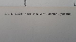 8 Postales edición especial 1979 Lotería