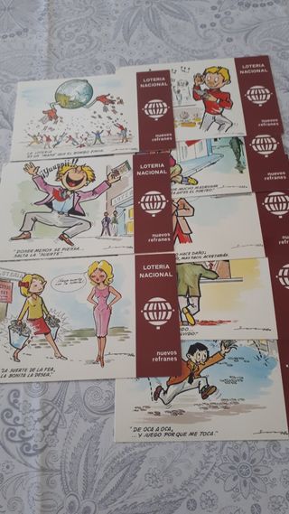8 Postales edición especial 1979 Lotería