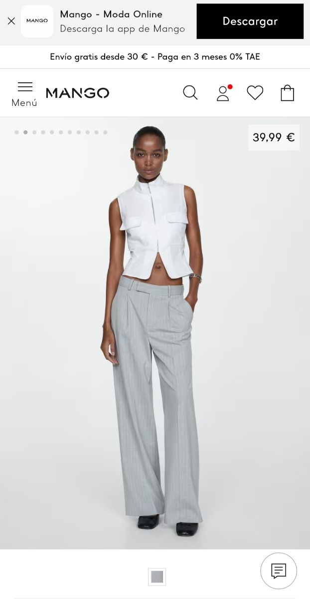 Pantalón traje Mango Talla 38 NUEVO