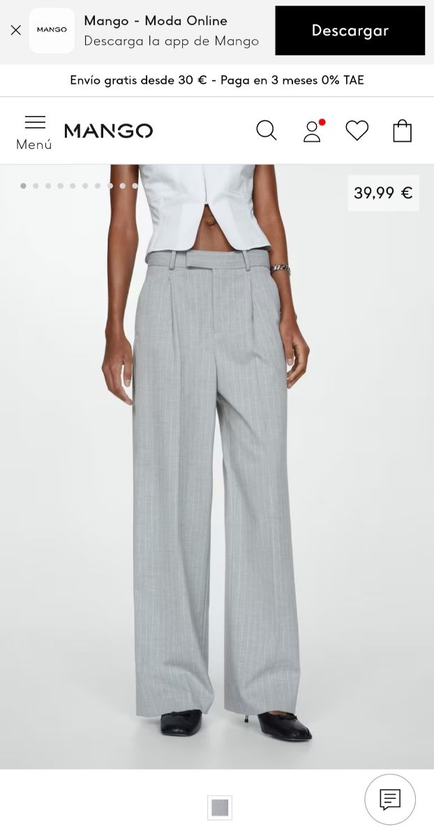 Pantalón traje Mango Talla 38 NUEVO