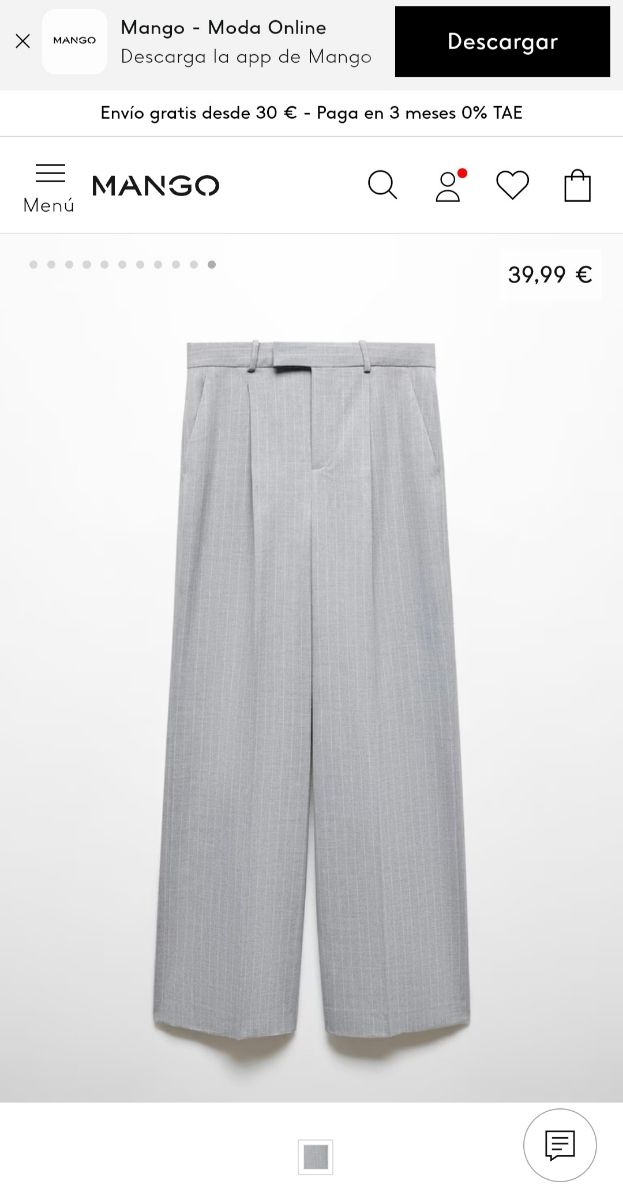 Pantalón traje Mango Talla 38 NUEVO