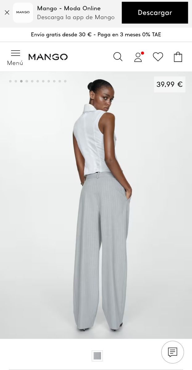 Pantalón traje Mango Talla 38 NUEVO