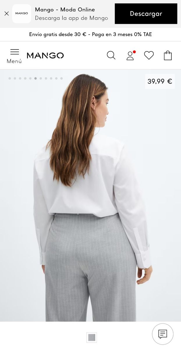 Pantalón traje Mango Talla 38 NUEVO