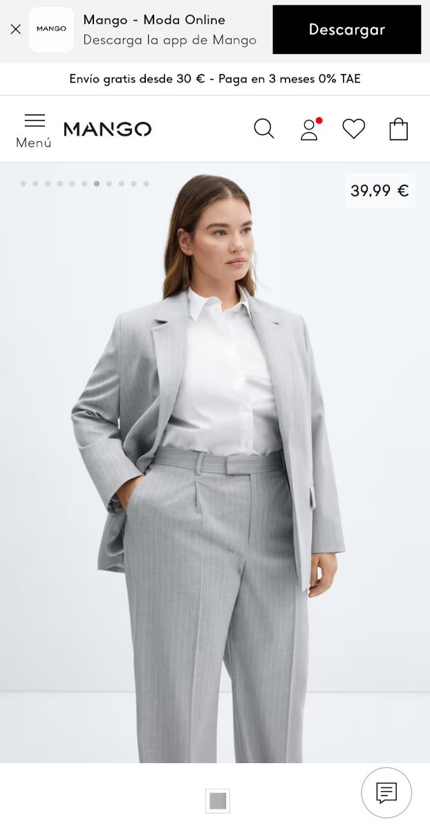 Pantalón traje Mango Talla 38 NUEVO